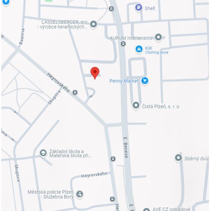 Umístění kanceláře na mapě