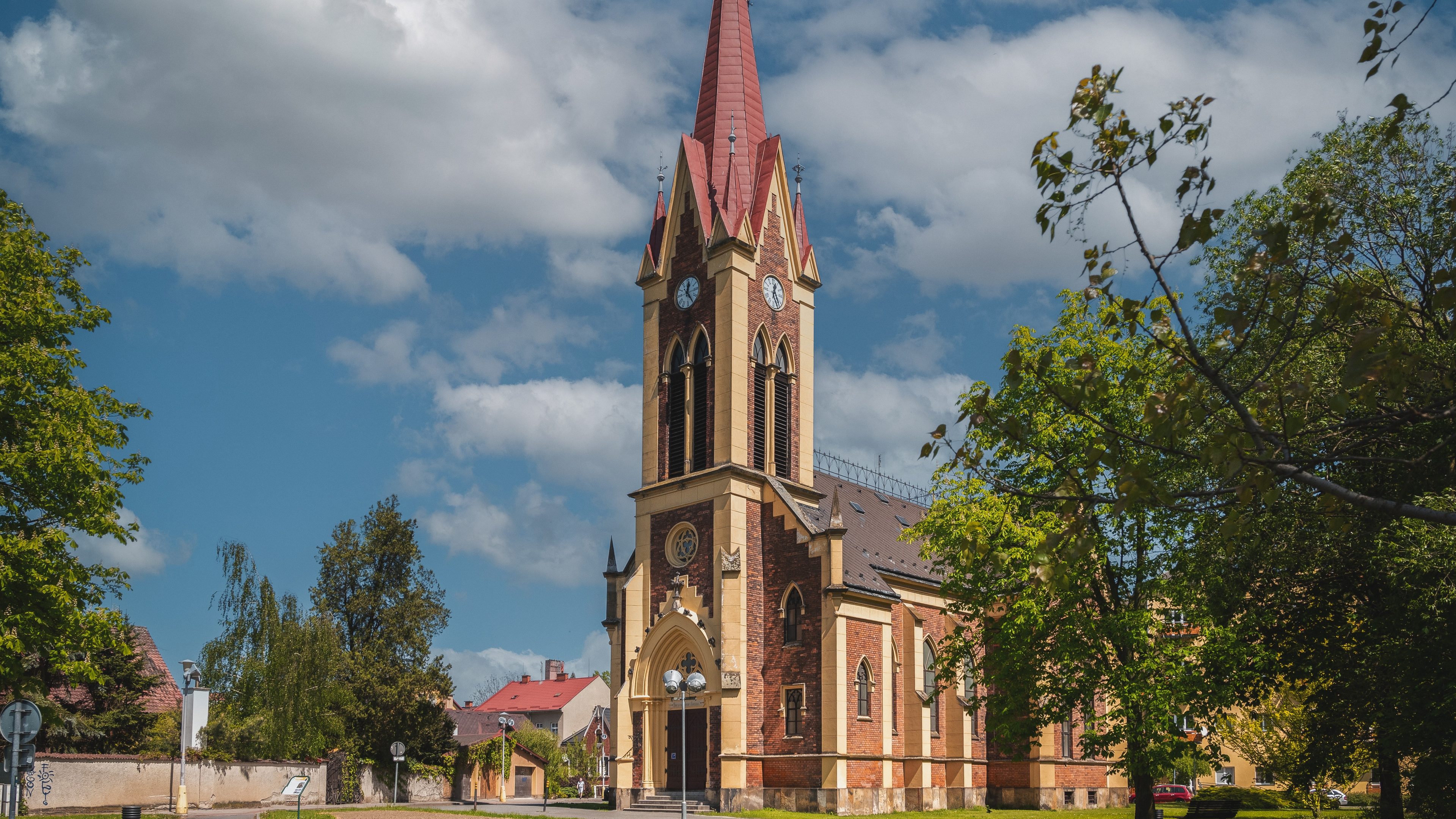 Czech church in Zabreh na Morave city.